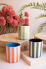 Set of 3 Striped Ceramic Containers - image 1