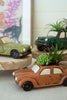 SET OF THREE CERAMIC CARS PLANTERS — Kalalou CDV2252