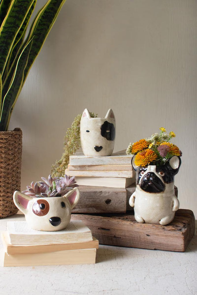 Ceramic French Bulldog Planter - image 2