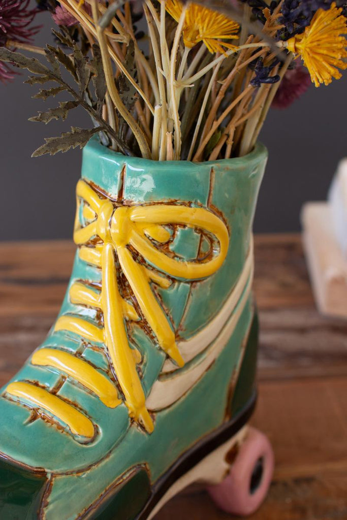 Set of 2 Ceramic Roller Skate Planter (min 2) – image 4
