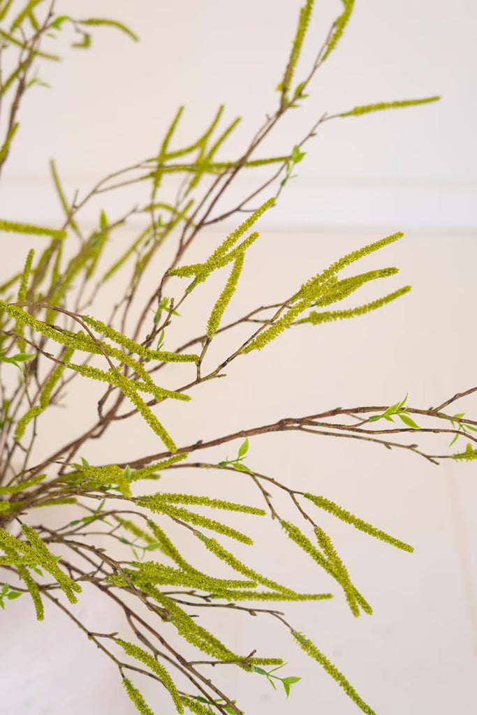 Set of 6 Artificial Willow Flowers Spray - Green – image 4