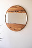 Recycled Wood Round Framed Mirror – image 3