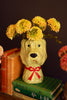 Set of 3 Ceramic Dog Vases with Bows – image 3
