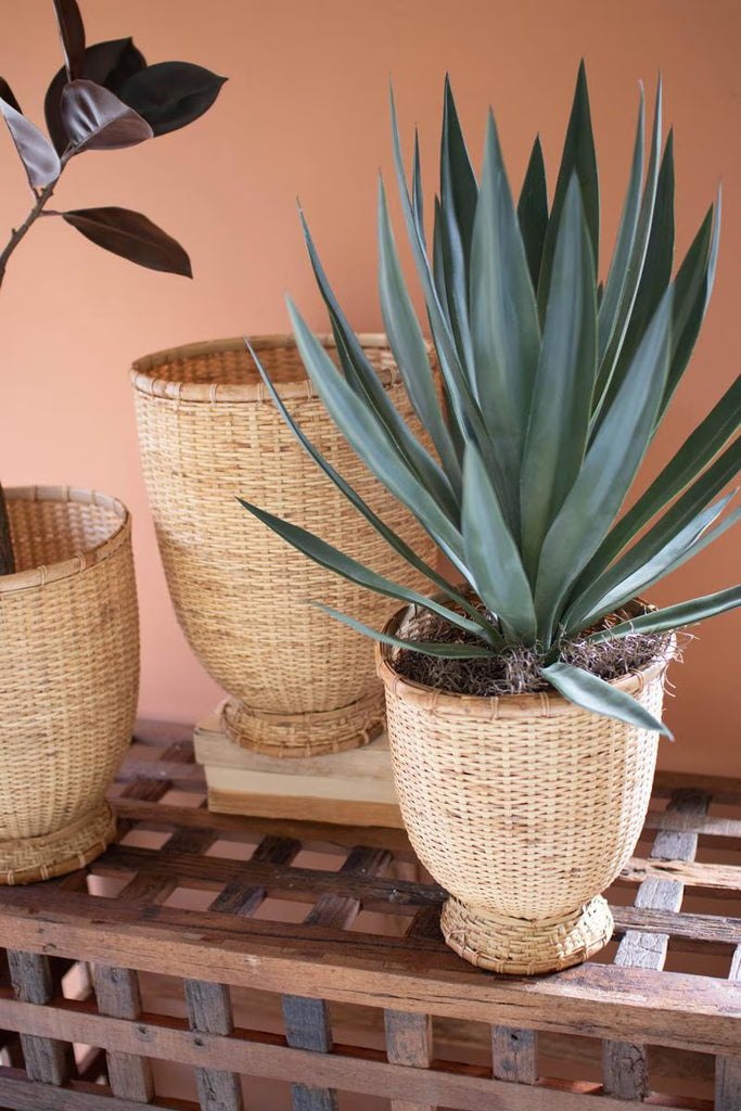 Set of 3 Split Cane Baskets – image 3