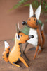 Set of 2 Recycled Iron Foxes - image 2
