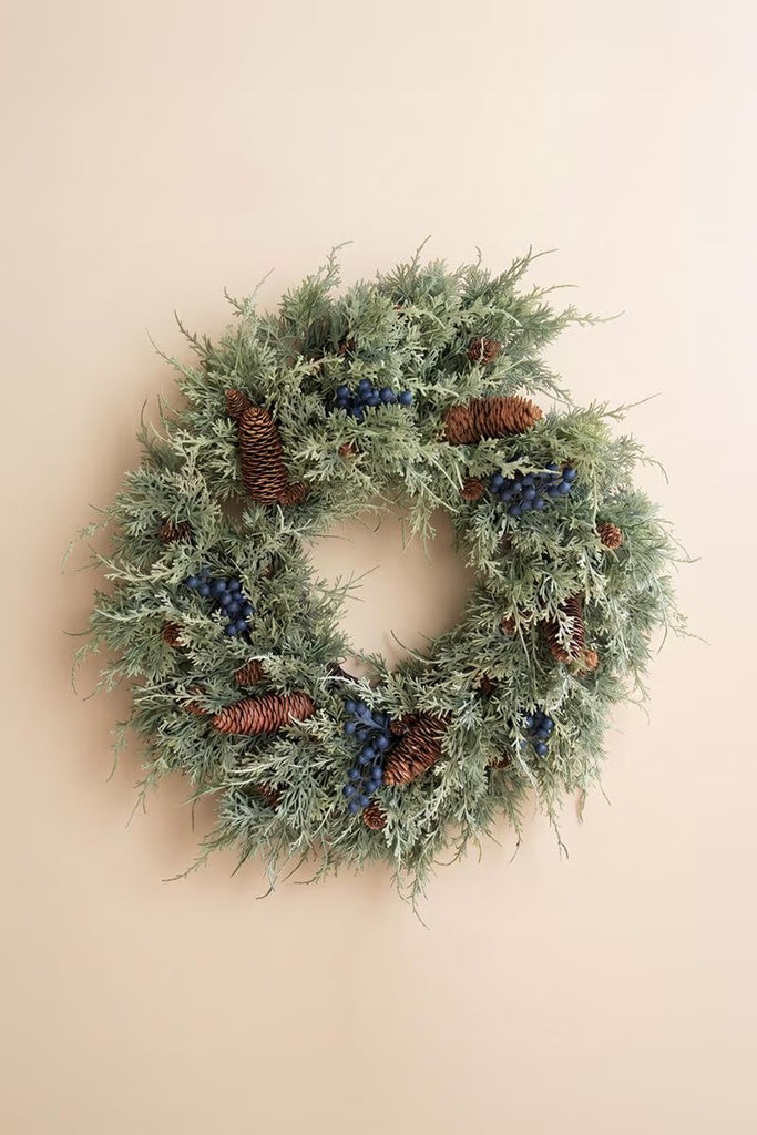 Faux Fir Christmas Wreath with Berries – image 4