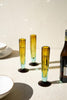 Set of 6 Recycled Fluted Champagne Glass - Blue and Amber – image 3