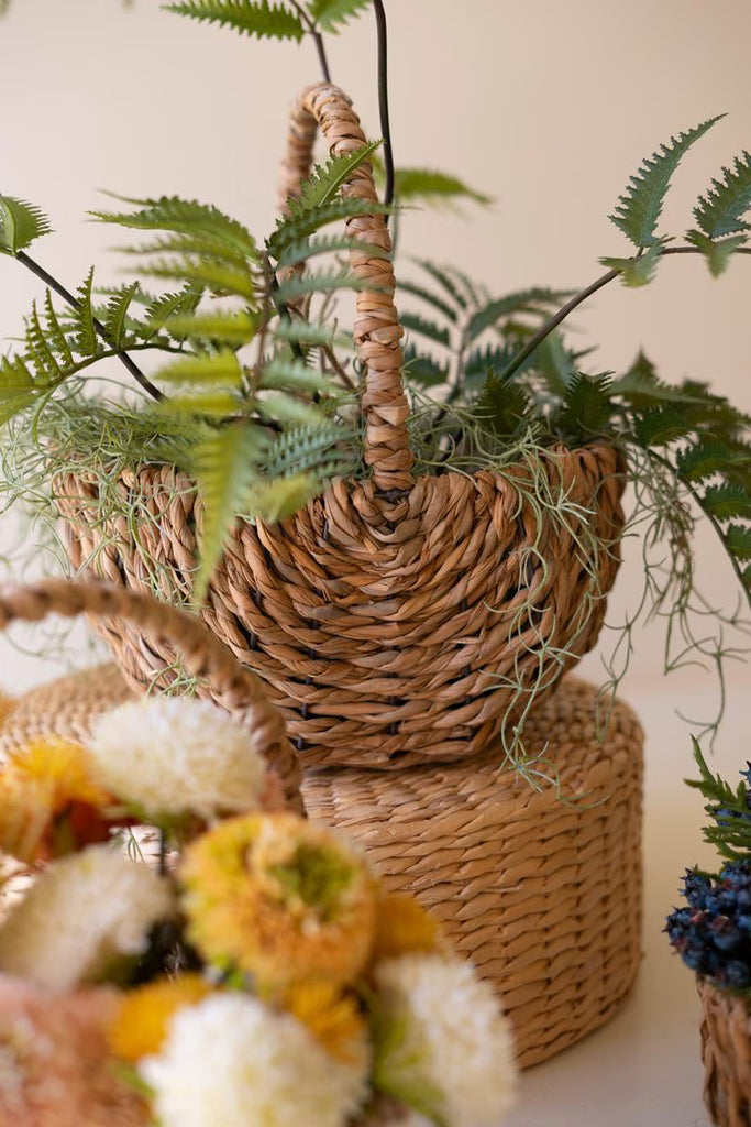 Set of 3 Woven Seagrass Baskets with Handles – image 4