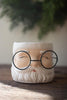 Set of 2 Concrete Santa Planters - image 3