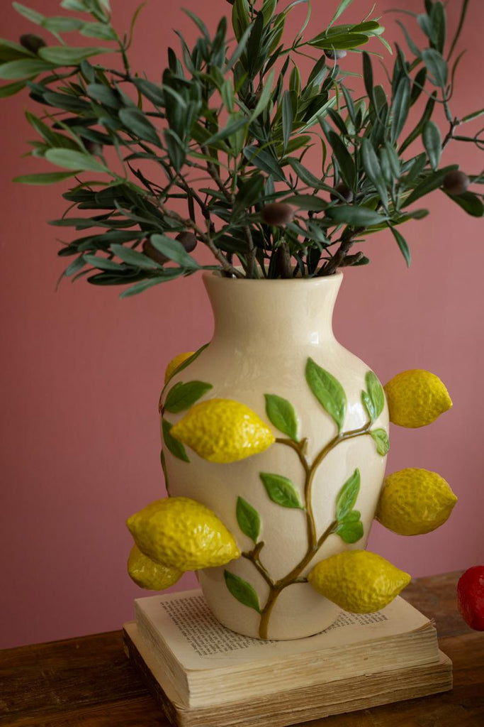 Large Ceramic Lemons Vase - view 4
