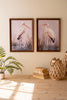 Set of 2 Framed Paint Over Print Herons – image 6