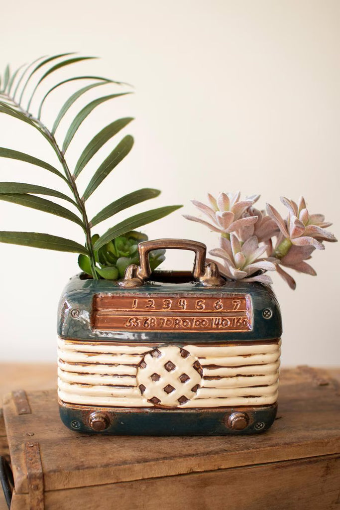 Ceramic Radio Planter - view 1