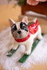 Ceramic Christmas Skiing Dog - view 4