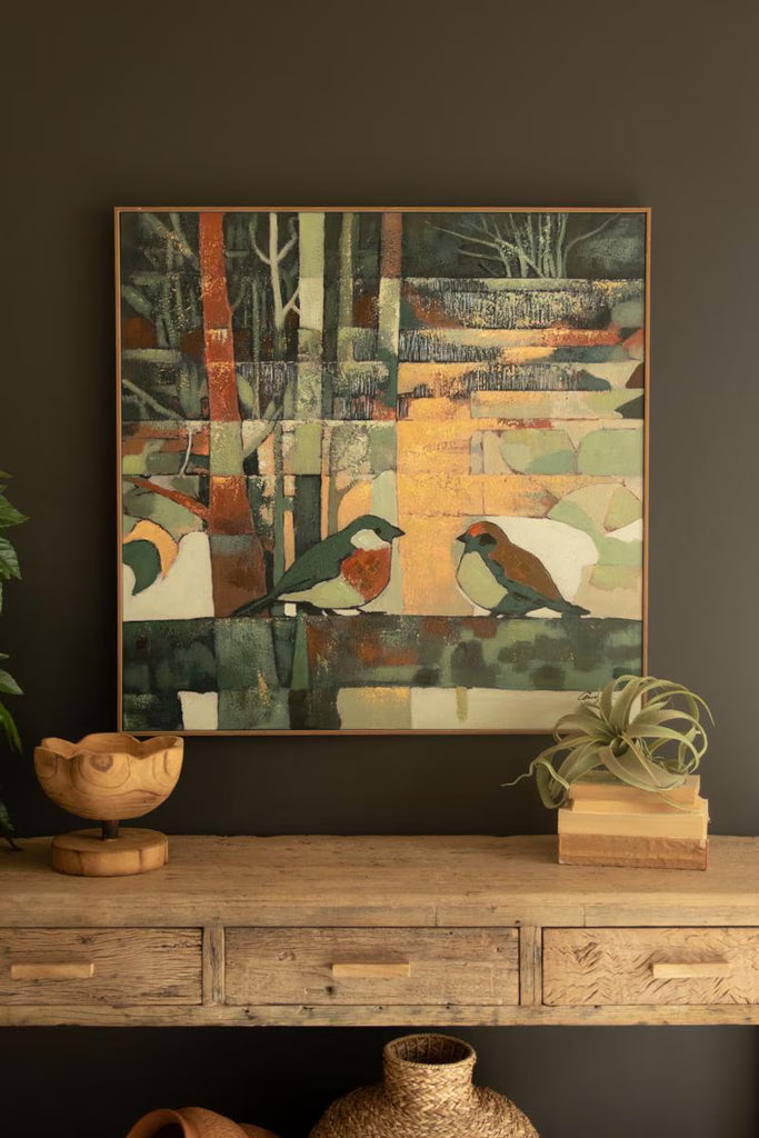 Framed Two Bird Painting – image 6