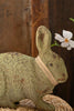 Set of 2 Painted Metal Rabbits - Green and White - view 3