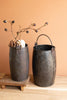 Set of 2 Hammered Iron Buckets with Handles - view 5