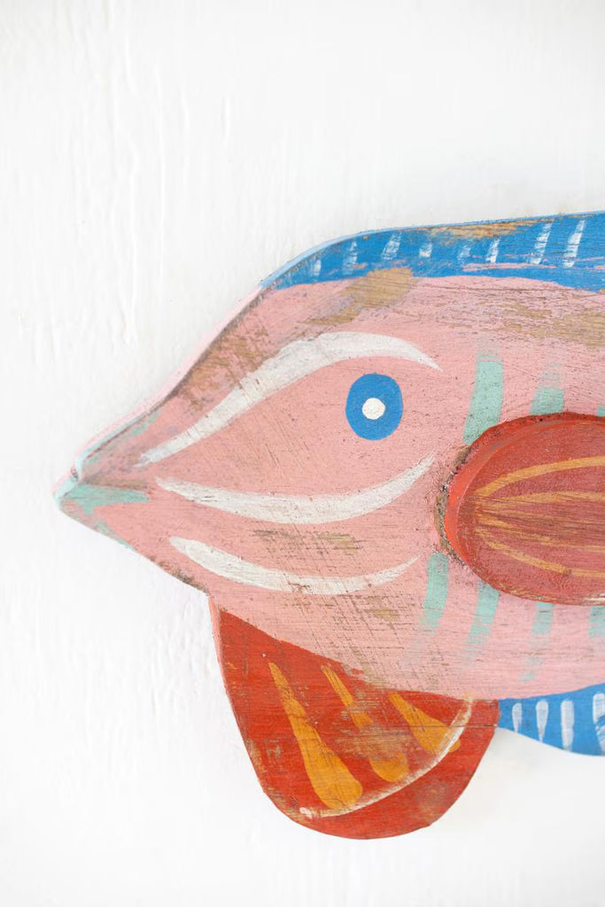 Set of 2 Colorful Wood Fish Wall Art - view 6
