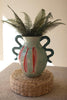 Ceramic Colorful Fish Vase with Blue Squiggle Handles – image 5