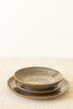 Set of 6 Set 3 Antique Brown Ceramic Dinner Salad and Bowl – image 1