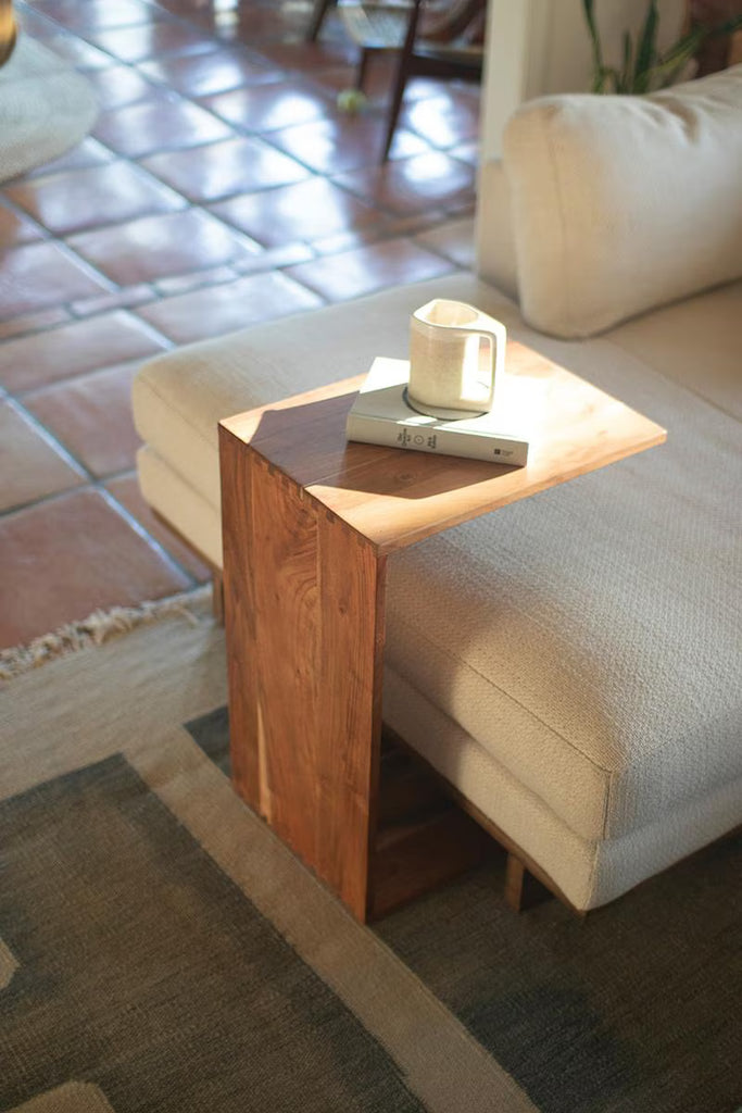 ACACIA WOOD SOFA  ACCENT TABLE — Kalalou NRAH1045