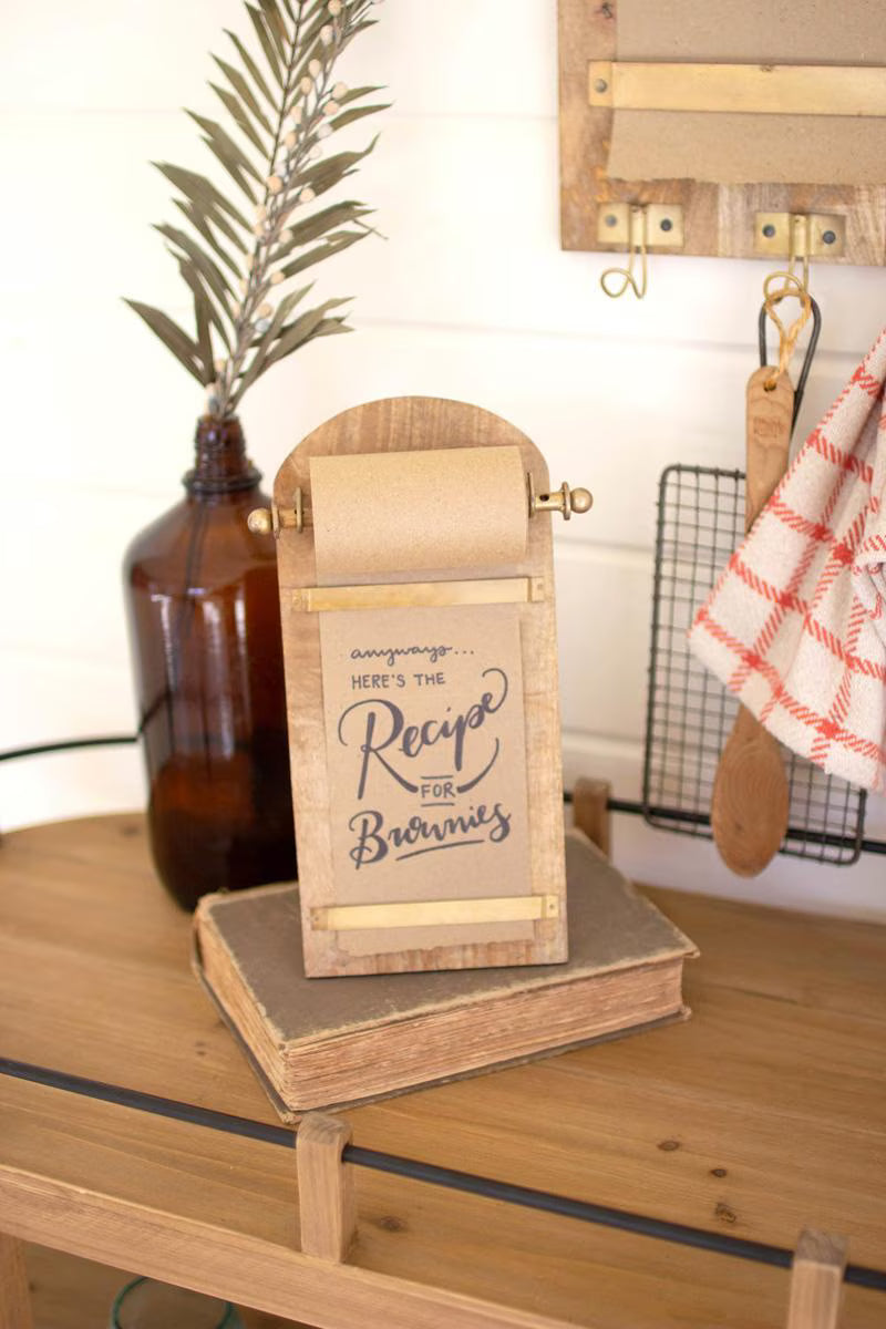 WOODEN TABLE TOP NOTE ROLL (MIN 2) — Kalalou NDE1465K