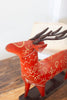 Set of 2 Painted Recycled Metal Folk Reindeer – image 3