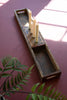 RECYCLED WOODEN TRAY WITH FOUR CANDLE HOLDERS — Kalalou NMCC1366