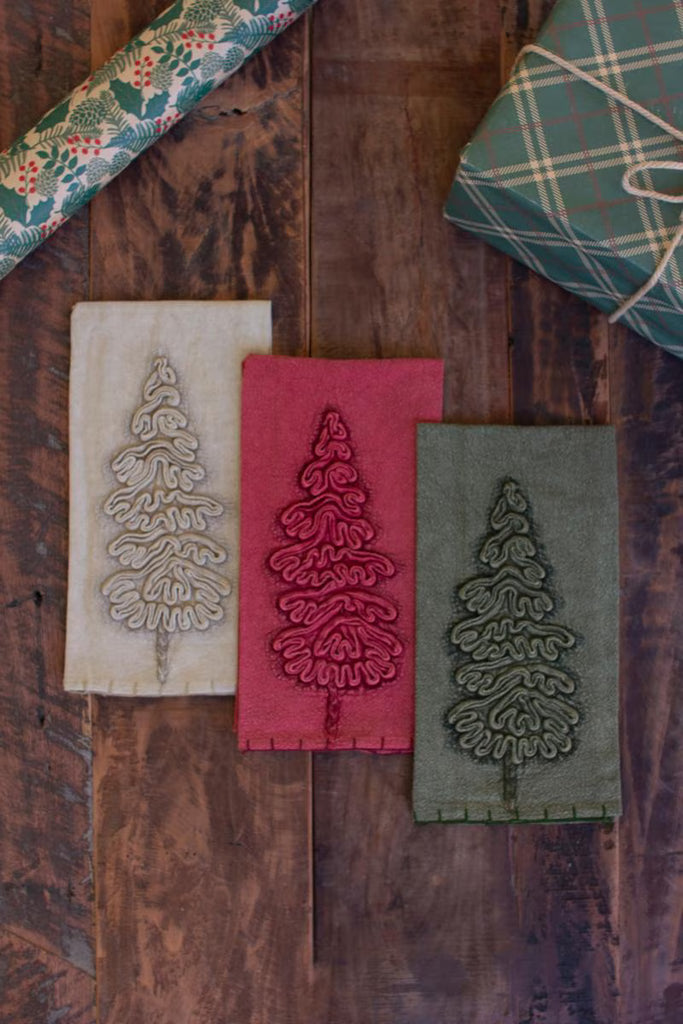 Set of 3 Christmas Tree Kitchen Towels - image 4