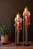 Set of 2 Painted Metal Nutcrackers on Wood Bases – image 2