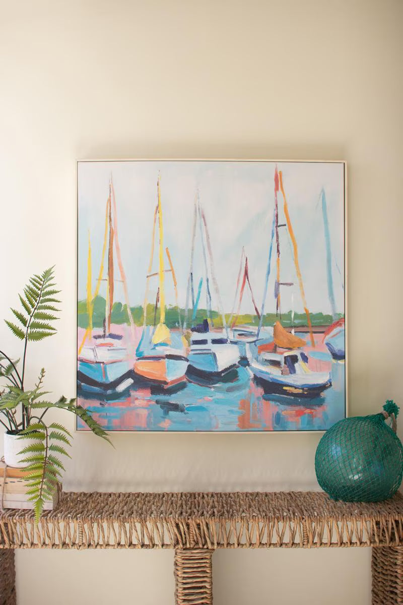 Framed Sailboat Painting – image 1
