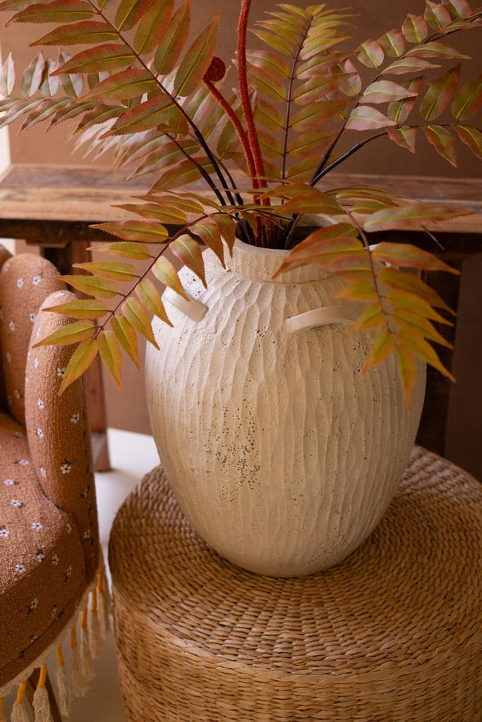 Stone Composite Urn with Four Handles – image 5
