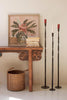 Set of 3 Tall Forged-iron Taper Candle Holders - Ant Brass – image 1