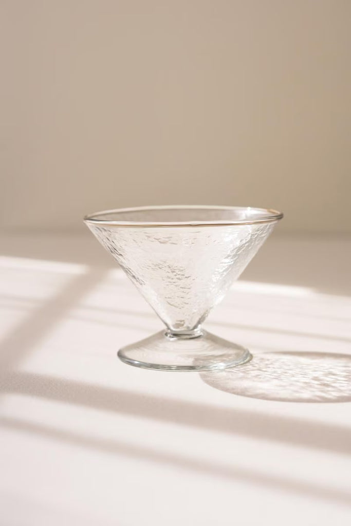 Set of 6 Hammered Glass Martini Glass – image 2