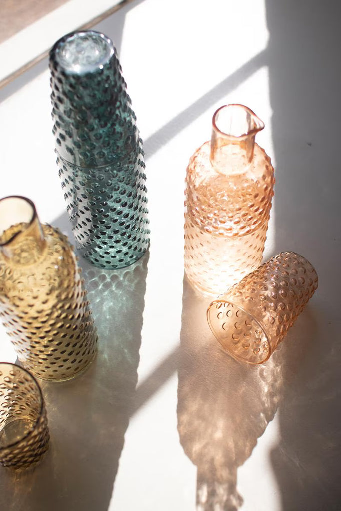 Set of 3 Bubble Glass Carafes with Tumbler - One Each – image 5