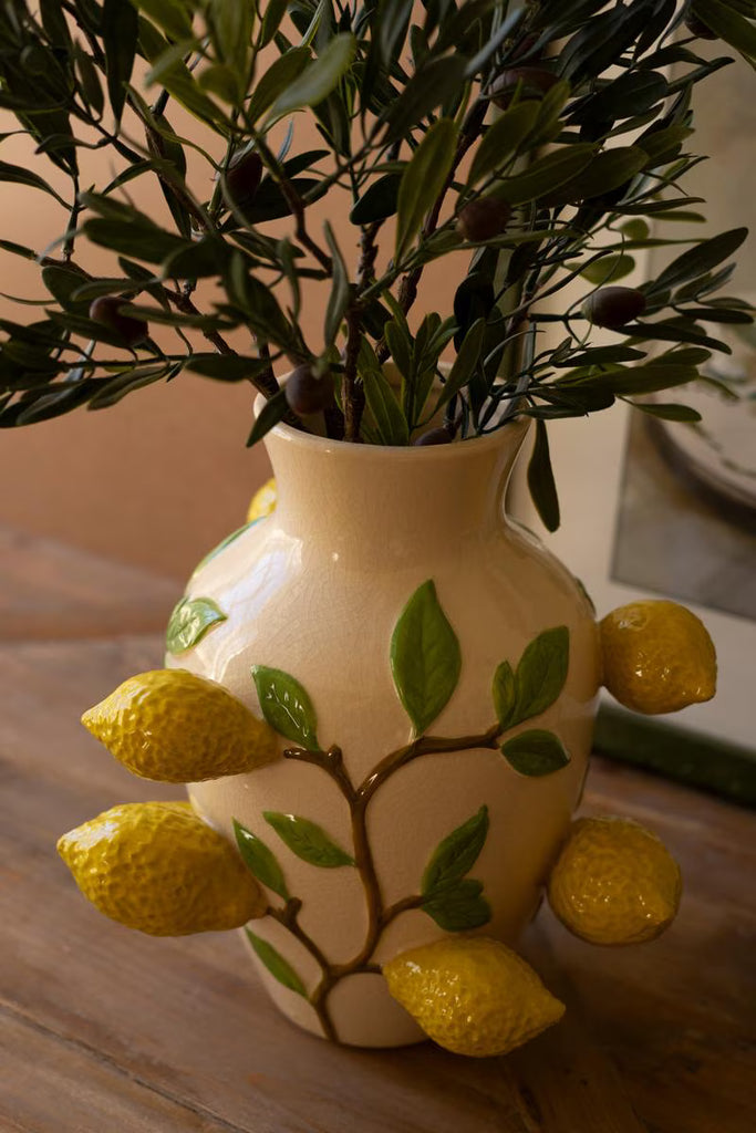 Large Ceramic Lemons Vase - view 3