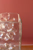 Set of 2 Square Glass Vase with Embossed Flowers (min 2) – image 2