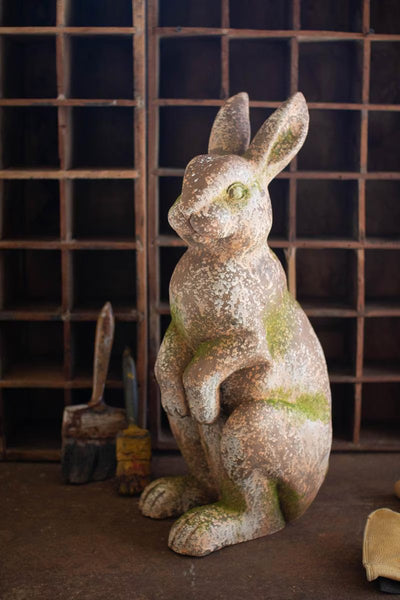 FAUX CONCRETE RABBIT - HEAD FORWARD — Kalalou CHE1471
