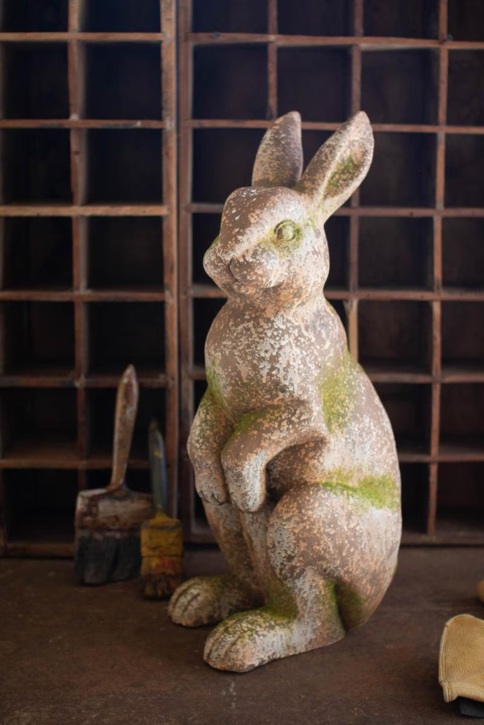 FAUX CONCRETE RABBIT - HEAD FORWARD — Kalalou CHE1471