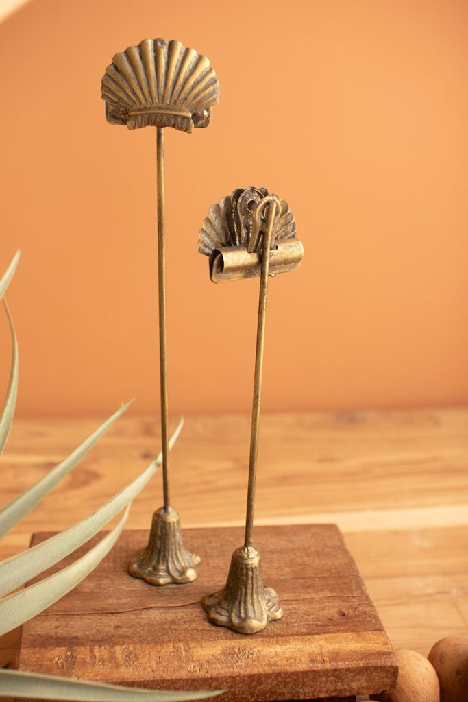 Set of 2 Metal Note Clips - Shell - view 3
