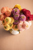 BUNDLE OF SEVEN  ARTIFICIAL ZINNIAS - ORANGE — Kalalou CHAL1003