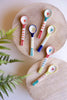 Set of 6 Decorative Ceramic Spoons - One Each Color - view 2