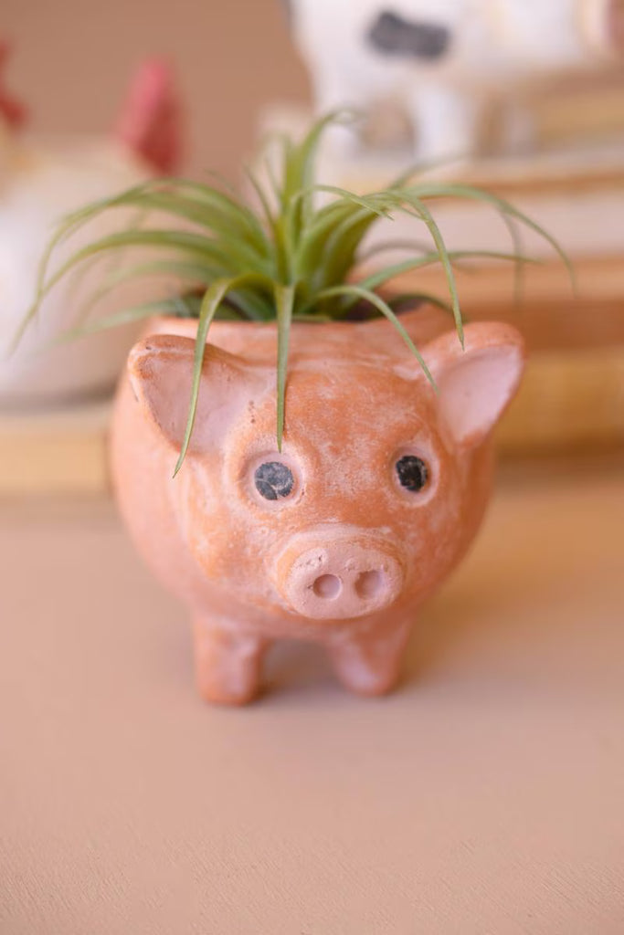 Set of 4 Sheep, Cow, Chicken and Pig Planters – image 4