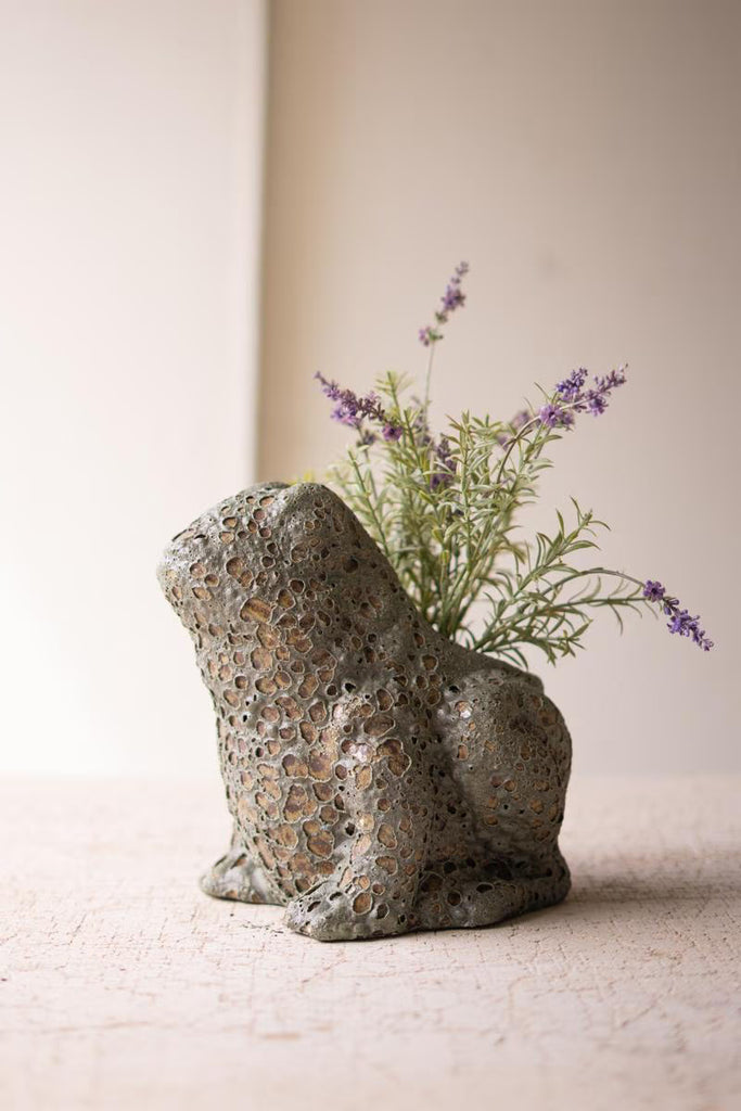 Terracotta Frog Planter with Rustic Glaze - image 1