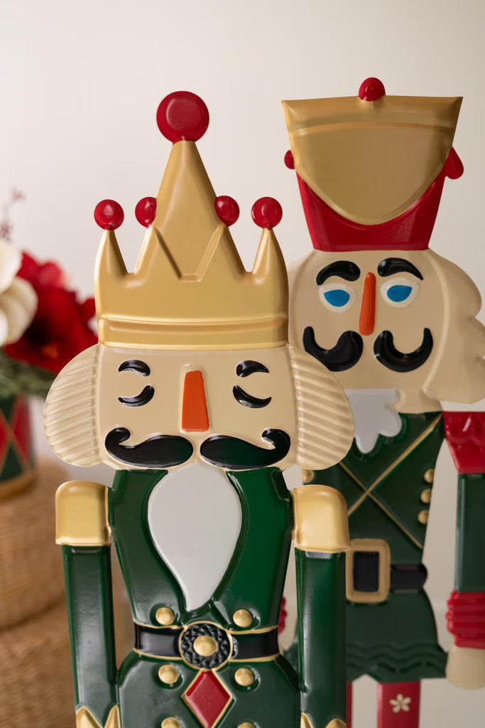 Set of 2 Painted Metal Nutcrackers – image 2