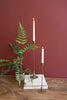 Set of 2 Tall Antique Brass Taper Candle Holders - view 1