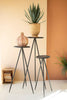 Set of 3 Tall Painted Metal Display Stands – image 1
