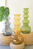 LARGE GLASS BUBBLE VASE - AMBER — Kalalou CV2318