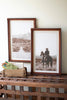 Set 2 Fset 2 Framed Cowboy & Desert Photography Prints Under Glass – image 1