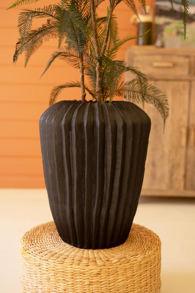 Tall Stone Composite Urn - Black – image 5