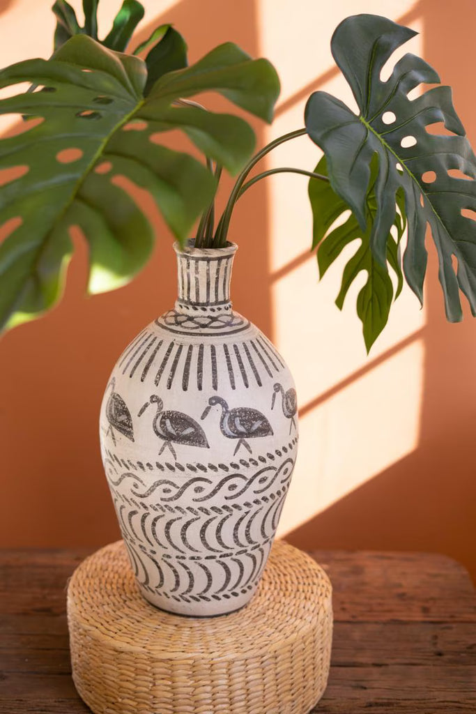 Terracotta Pot - Birds - view 2